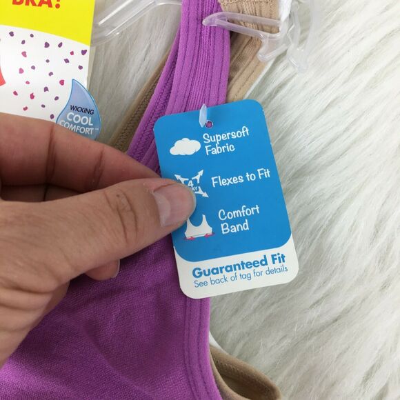 Hanes Everyday Comfort +1 Free Purple Beige White Pullover Training Bras Small - Picture 3 of 8
